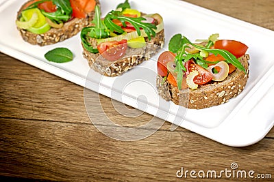 Vegetarian sandwiches Stock Photo