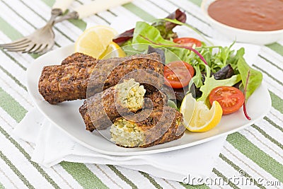Vegetarian Sausage Stock Photo