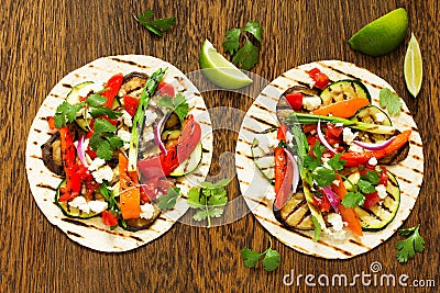 Vegetarian snack tacos Stock Photo