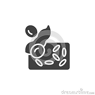 Vegetarian tempeh food vector icon Vector Illustration