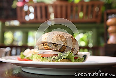 Veggie burger Stock Photo