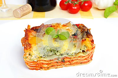 Veggie lasagna Stock Photo