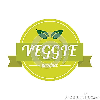 veggie product label. Vector illustration decorative design Vector Illustration
