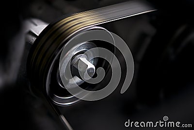 Vehicle Alternator in Motion Stock Photo