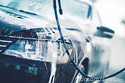 Vehicle in the Car Wash Stock Photo