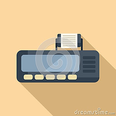 Vehicle control taximeter icon flat vector. City trip app Stock Photo