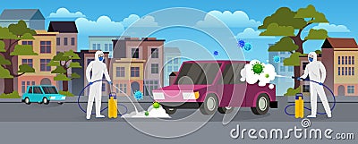 Vehicle disinfection Vector Illustration