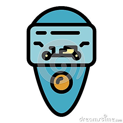 Vehicle keyless icon color outline vector Vector Illustration