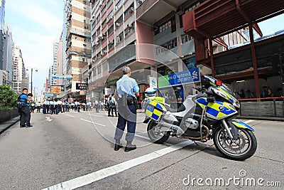 Vehicle, motorcycling, mode, of, transport, motor, police, street, motorcycle, car, lane, metropolitan, area, profession, city, tr Editorial Stock Photo