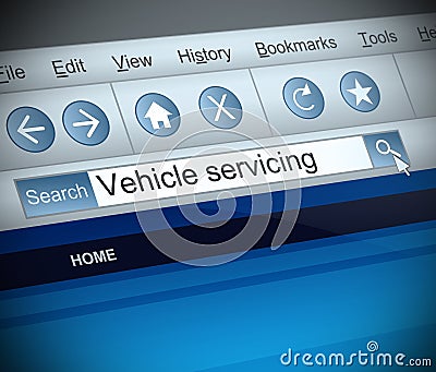 Vehicle serving concept. Stock Photo