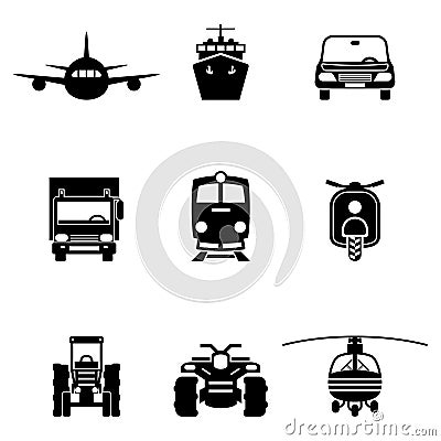 Vehicle transport vector signs Vector Illustration