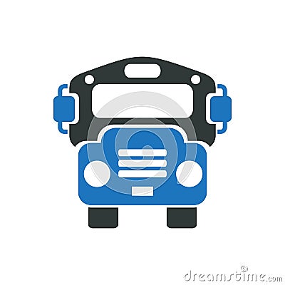 School bus Icon Vector Illustration