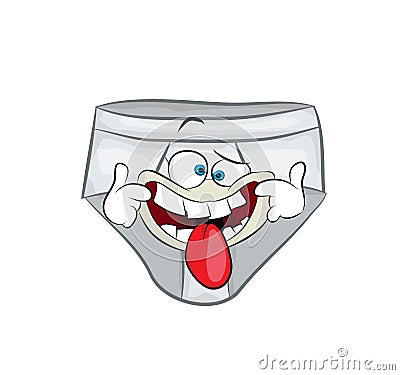 Annoying cartoon illustration of men underwear boxers Cartoon Illustration