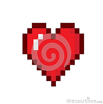 Pixelated heart illustration Stock Photo
