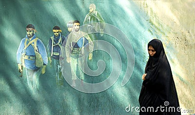 Veiled woman in teheran iran Editorial Stock Photo