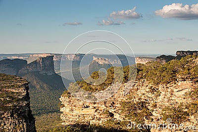 Veiw of Chapada dos Diamantina from atop of Morro Pai Inacio Stock Photo