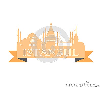 Vektor modern illustration Istanbul symbols Cartoon Illustration