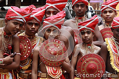 Velakali performers Editorial Stock Photo