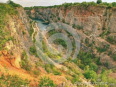 Velka Amerika, abandoned dolomite quarry South from Prague Stock Photo