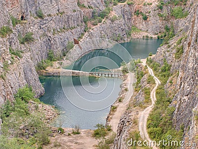 Velka Amerika is dolomite quarry for cement production Stock Photo