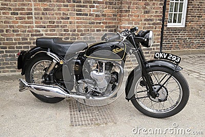 Velocette motor cycle parked at Temple Newsam park, Leeds, UK Editorial Stock Photo