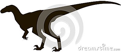 Velociraptor silhouette Vector Illustration