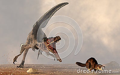 Velocirator Chasing Mammal Stock Photo