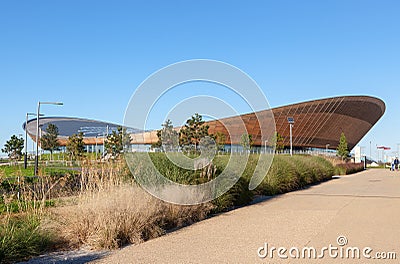 The Velodrome Cycling Arena in Queen Elizabeth Olympic Park. Editorial Stock Photo