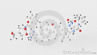 velpatasvir molecule 3d, molecular structure, ball and stick model, structural chemical formula ns5a inhibitor Stock Photo