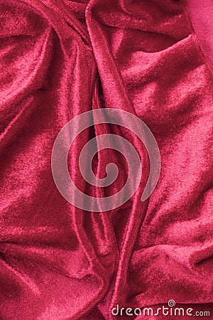 velvet fabric textile similar in shape to a female vagina Stock Photo