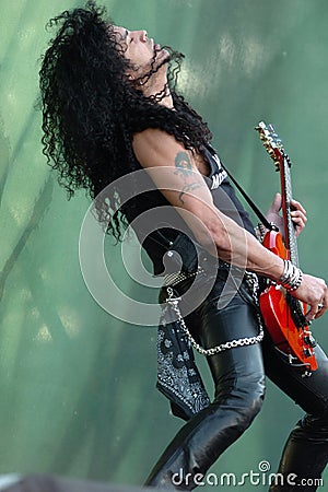 Velvet Revolver guitarist Slash during the concert Editorial Stock Photo