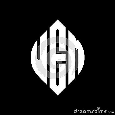 VEM circle letter logo design with circle and ellipse shape. VEM ellipse letters with typographic style. The three initials form a Vector Illustration