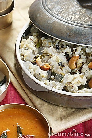 Ven pongal - a south Indian breakfast dish Stock Photo