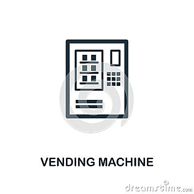 Vending Machine icon. Monochrome style design from city elements icon collection. UI. Pixel perfect simple pictogram vending machi Stock Photo