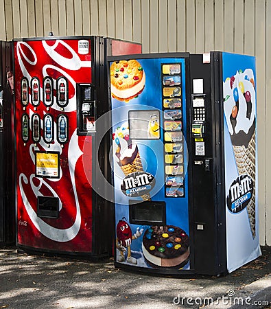 Vending Machines Editorial Stock Photo