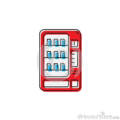 Vending machines vector icon, sign, illustration on background Vector Illustration