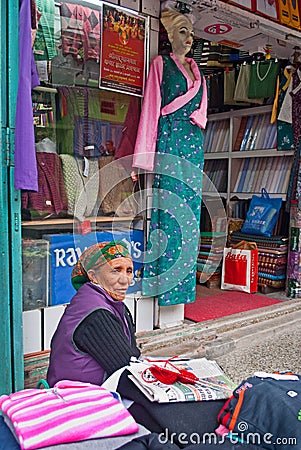 Vendor at Gangtok Editorial Stock Photo