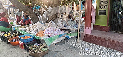 A vendor at imphal market Editorial Stock Photo