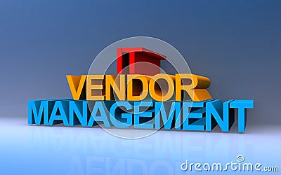 it vendor management on blue Stock Photo