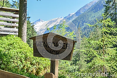 Venediger Blick. view from Untersulzbach valley towards peak of Mt. Grossvenediger Stock Photo