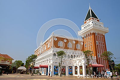Venetian architecture with clear blue sky background Editorial Stock Photo