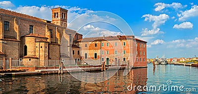 Venetian castle in Chioggia, Venice, Italy Stock Photo