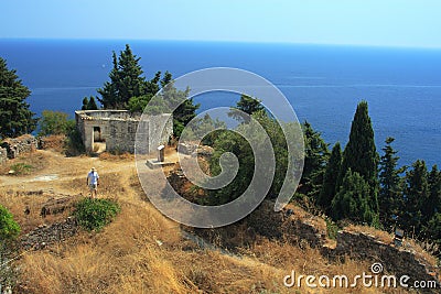 Venetian castle of Parga Greece Stock Photo