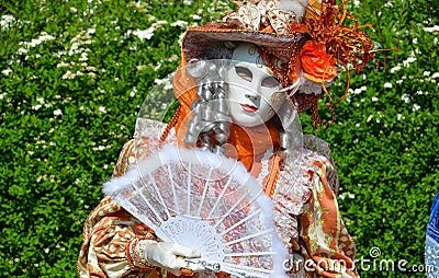 Venetian costumes in Altmunster, Austria, Europe Editorial Stock Photo