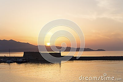 Venetian fortress Koules in Heraklion Stock Photo