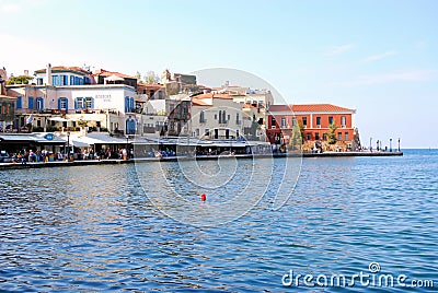 Venetian harbor of Greece Editorial Stock Photo