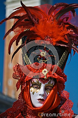 Venetian masquerader (hat) Stock Photo