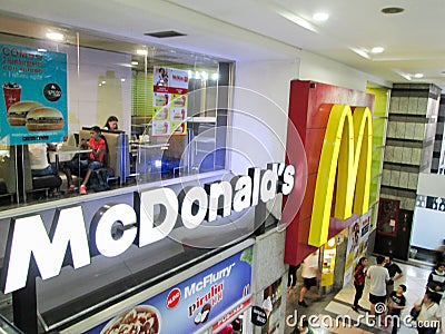 Venezuela, Caracas. Mc Donalds fast food restaurant, at El Recreo Shopping Center, near Sabana Grande Boulevard Editorial Stock Photo