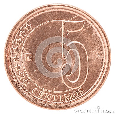 Venezuela centimos coin Stock Photo