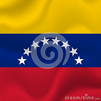 Venezuela flag background. Vector. Cartoon Illustration